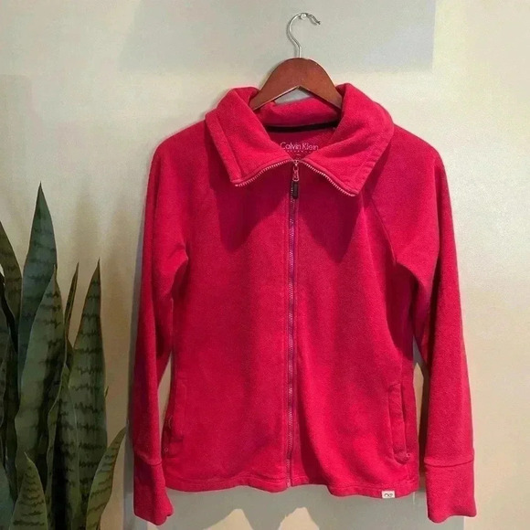 Calvin Klein Jackets & Blazers - CALVIN KLEIN PERFORMANCE WOMENS PINK ZIP UP